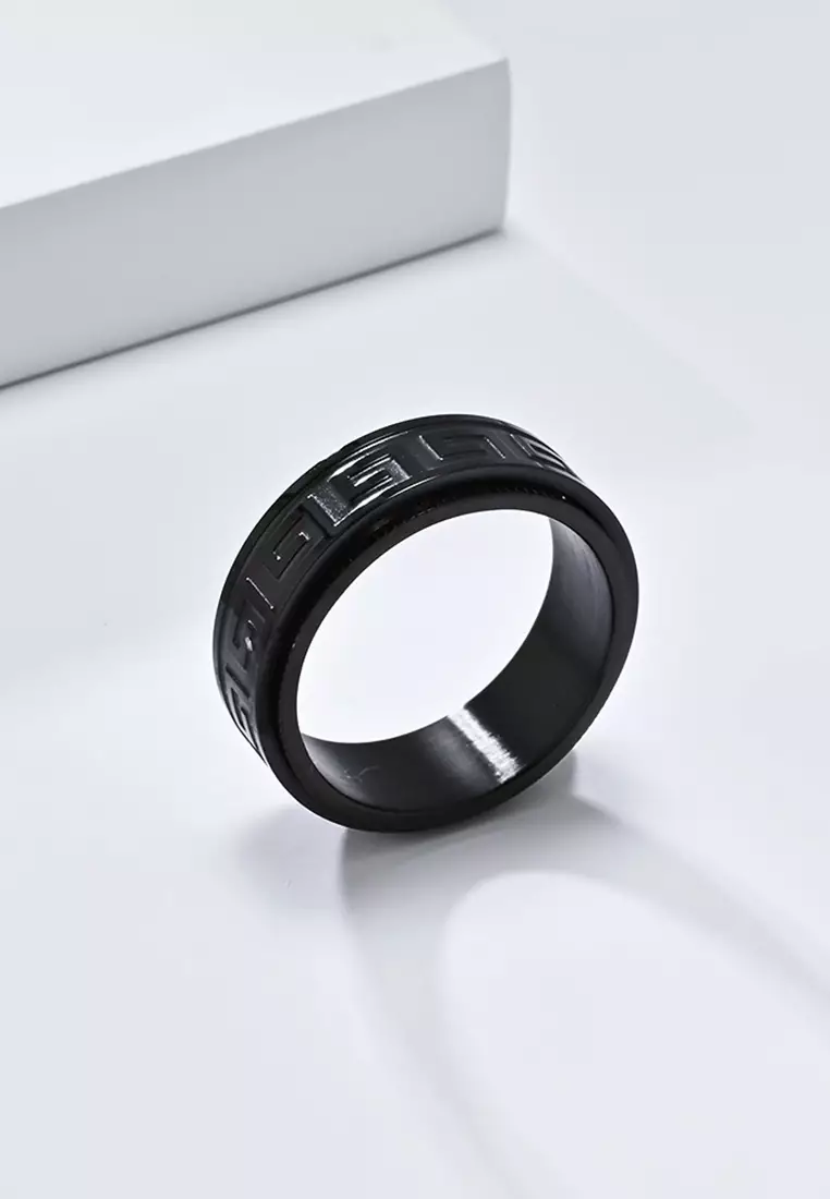 Titanium Steel Rotatable Design Pattern Ring JW QF-JZ964