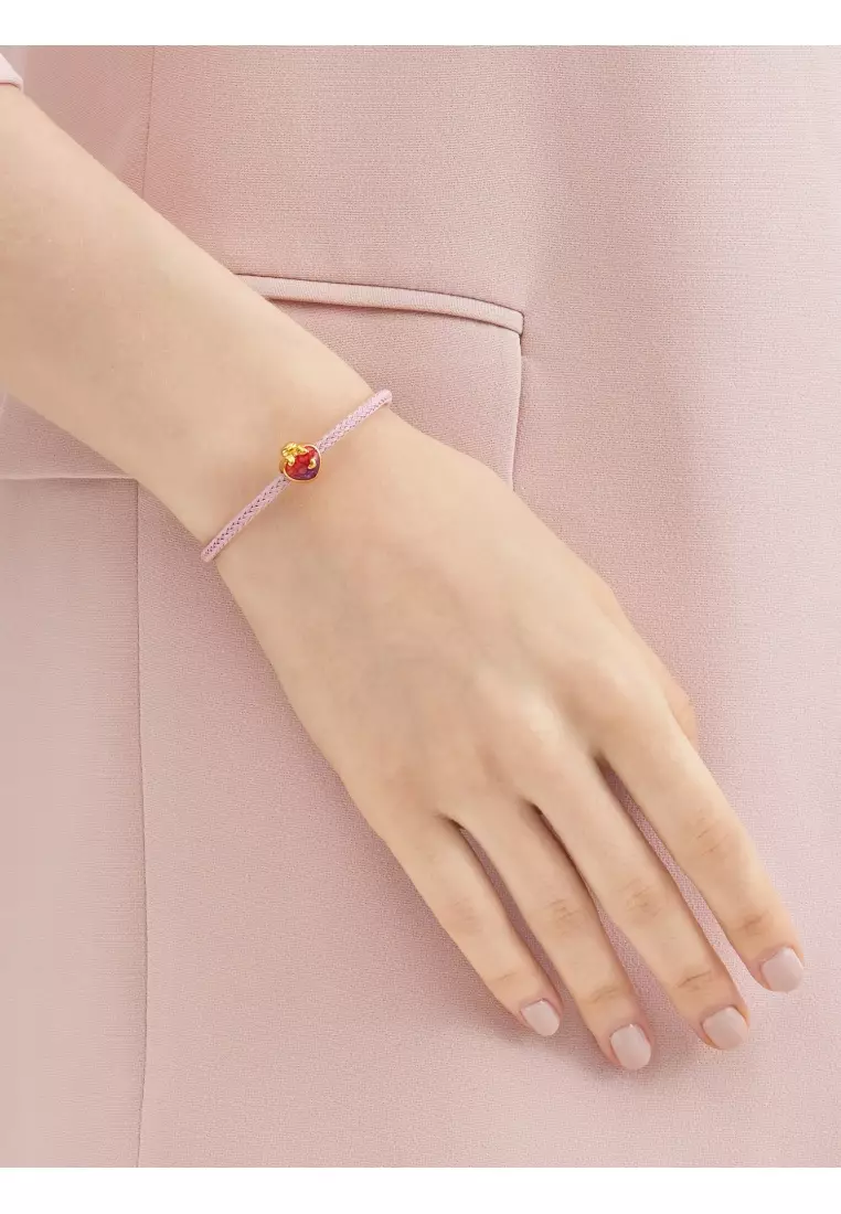 999 24K Solid Gold Wishes Pot Mini Charm 93533C (Bracelet not included)