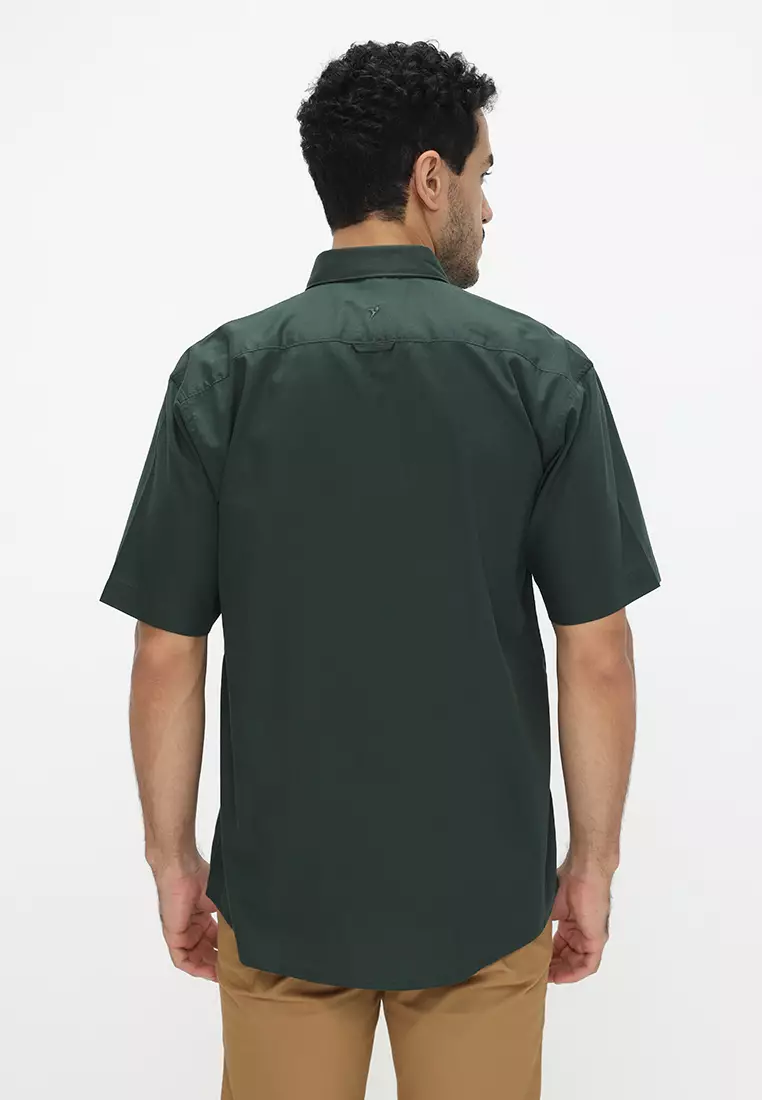 Jobb Vernon Kemeja Pria Lengan Pendek Regular Fit Hijau