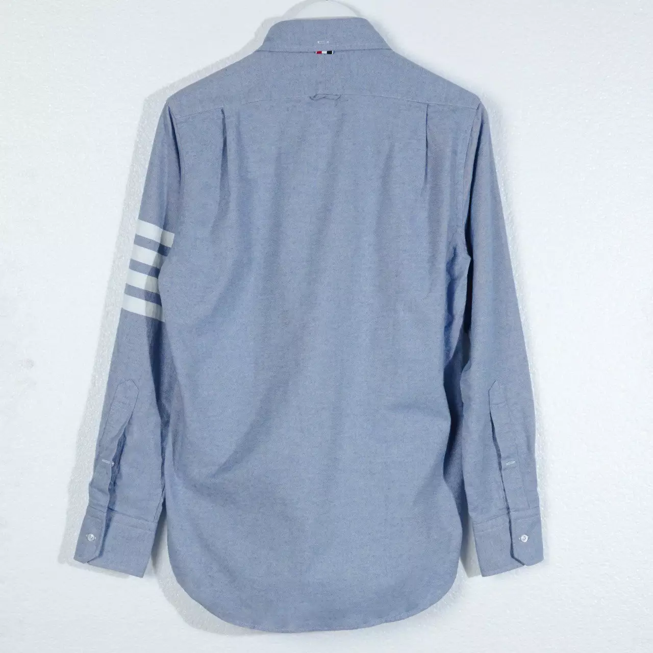 Kemeja THOM BROWNE 4 BAR BUTTON DOWN LIGHT BLUE LONG SHIRT 100% ORIGINAL