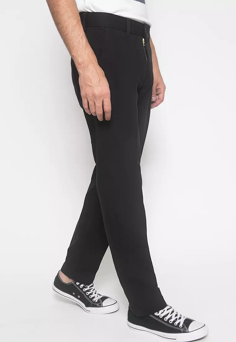 LGS - Celana Panjang Chinos - Double Pocket - Hitam - Regular Fit - CCT.500.037.004.C