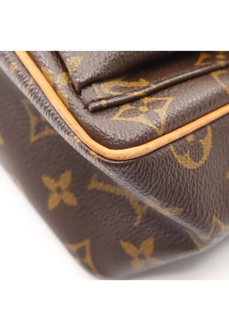 Pre-Loved Louis Vuitton Viva cite PM monogram Shoulder bag PVC leather Brown