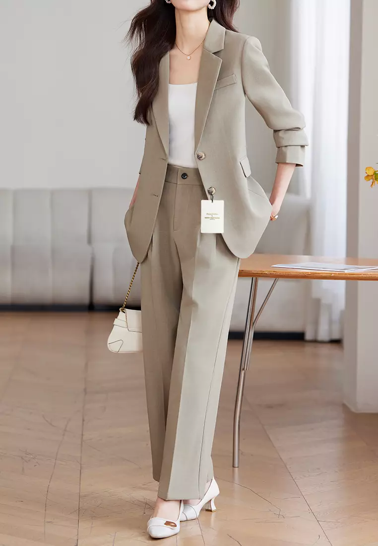 Single-breasted Fit Suit Set YGH-EQ8908set