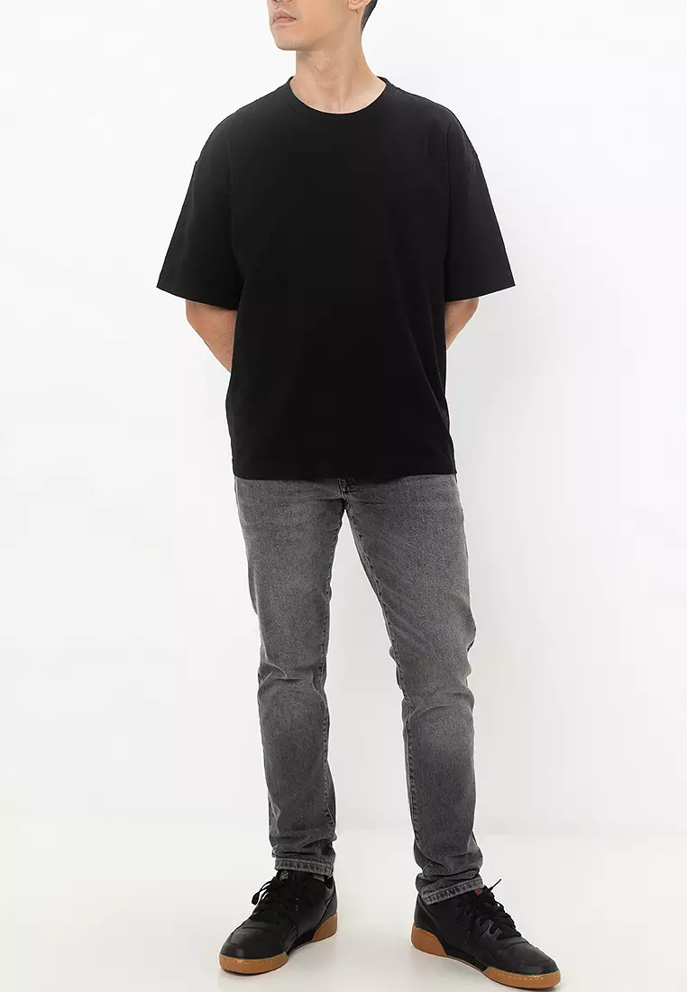 復古修身牛仔褲