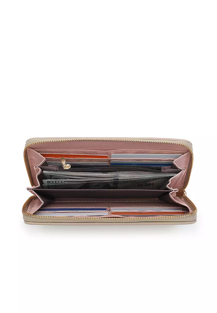 Women's Long Zipper Wallet (Dompet Panjang Ritsleting Wanita) - Cokelat