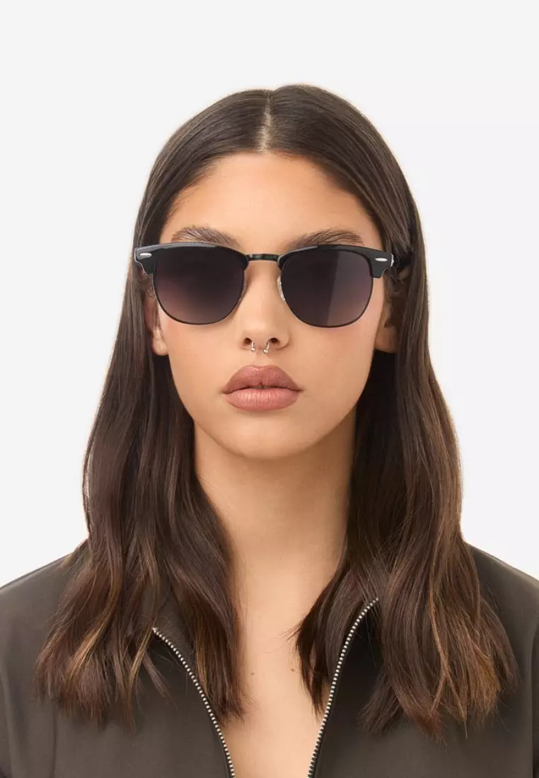 HAWKERS Classic Bold Polarized Black Matte Grey Sunglasses For Men And Women, Unisex. Official Product Designed In Spain