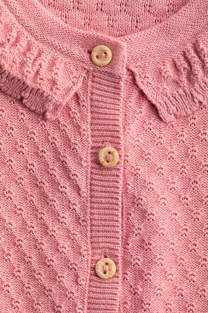 Textured-knit cotton romper suit