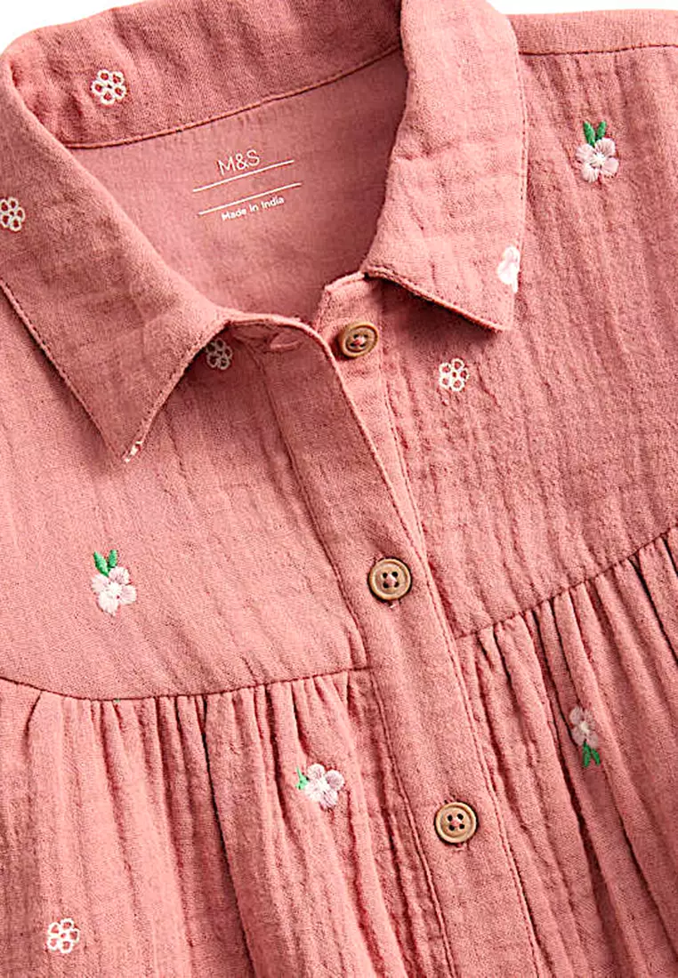 Pure Cotton Embroidered Double Cloth Dress