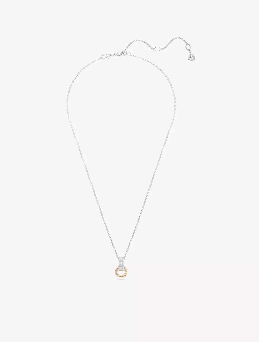 Connexus Pendant, Mixed Cuts, 'Love Is Around', White, Mixed Metal Finish