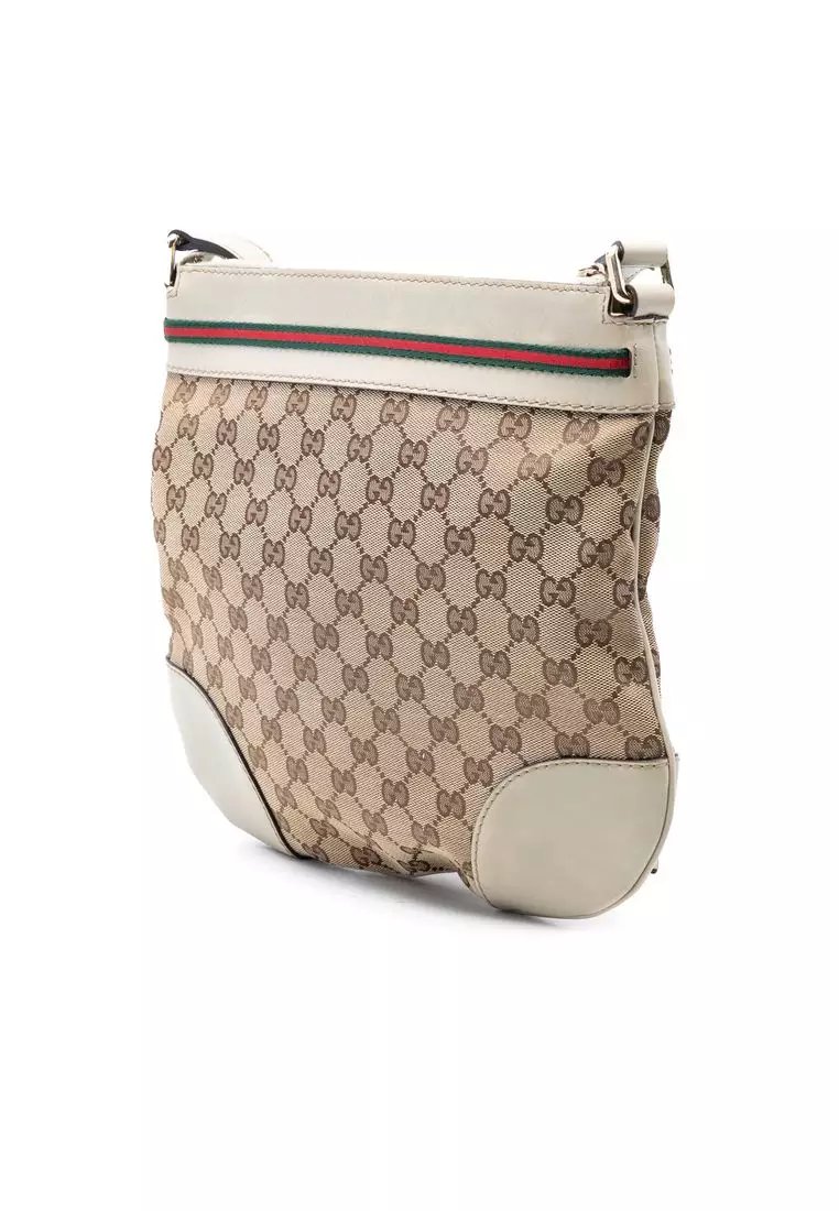 Pre-Loved Gucci Gg Canvas Web Mayfair Crossbody