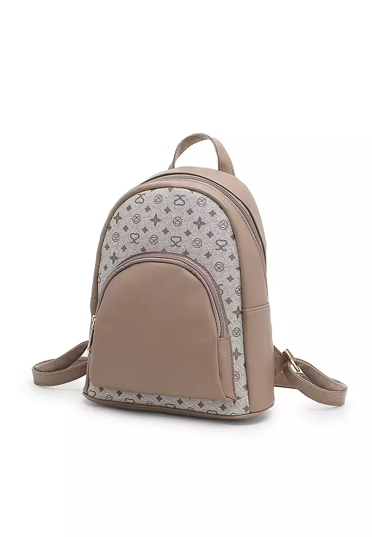Women's Monogram Mini Backpack - Beige