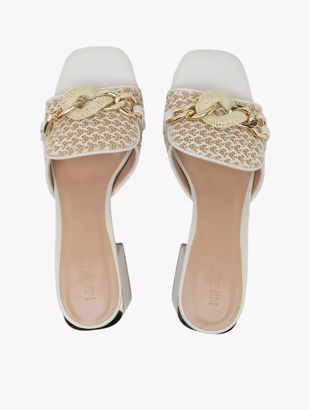 Payless Nine West Womens Mylah Block Heels - White_04