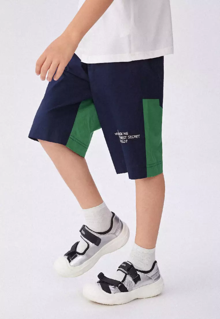 Cotton Two Shade Short with Pocket