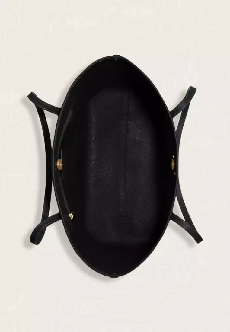 Coach City Tote In Signature Canvas Khaki Black