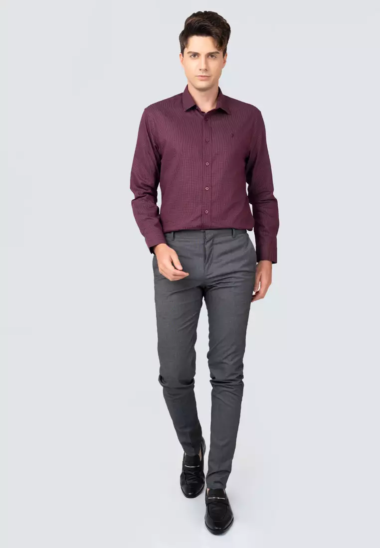 Polo Haus - Men’s 100% Cotton Signature Fit Long Sleeve MBLSN028