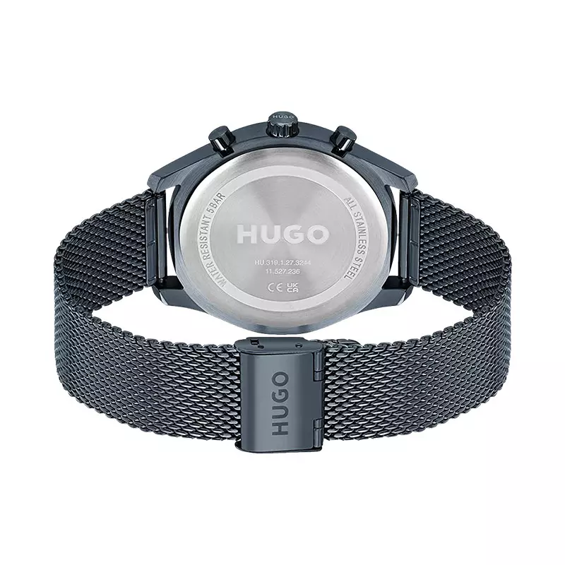 Jam Tangan Pria Hugo Boss Chase 1530262 Men Blue Dial Blue Mesh Strap