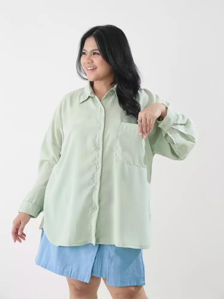 xtramiles Ladies shirt lucius oversized shirts icy green