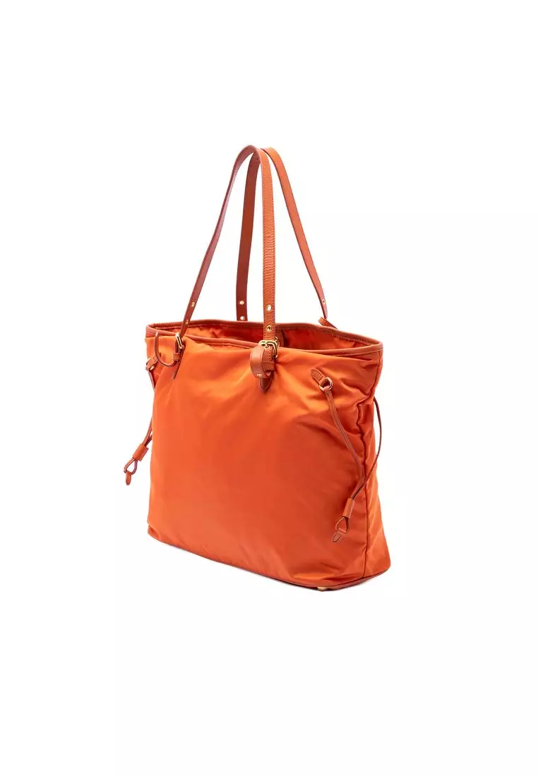 Pre-Loved Prada Saffiano Trimmed Tessuto Tote