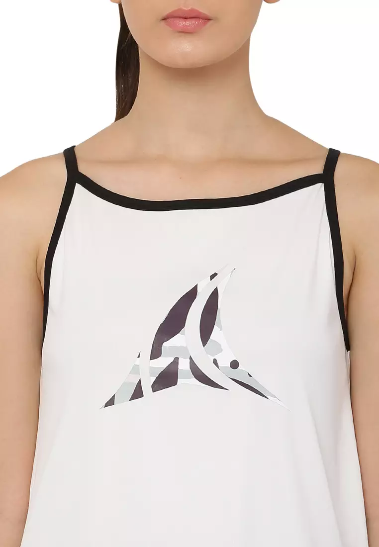 Women's Training/Running White Sleeveless Top
