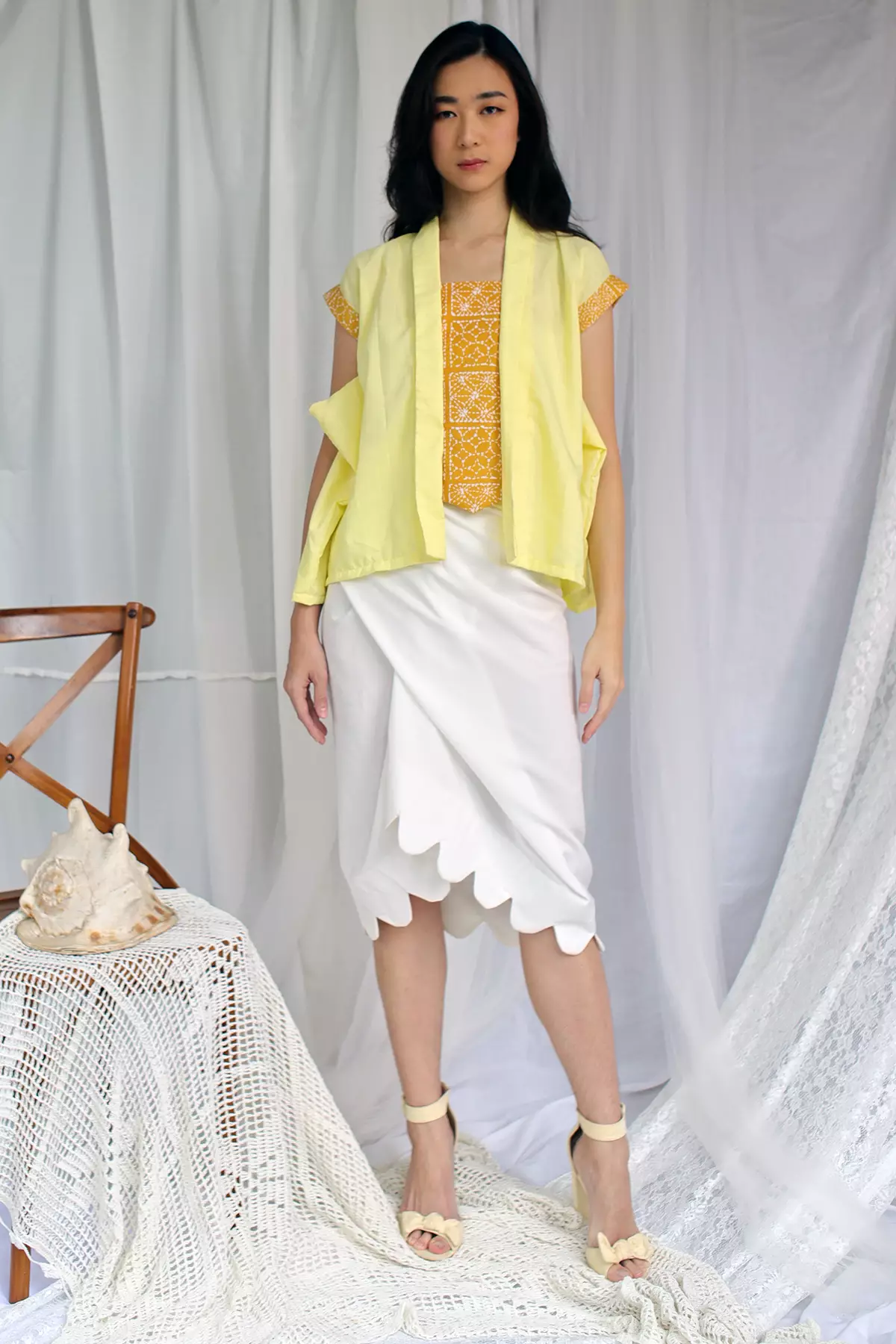 Kochi Sashiko Kuning Batik Kebaya