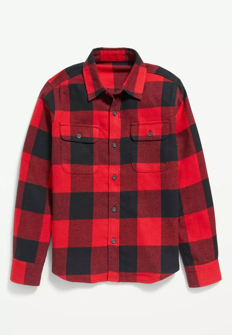 Buy Old Navy Soft-Brushed Flannel Pocket Shirt for Boys 2025