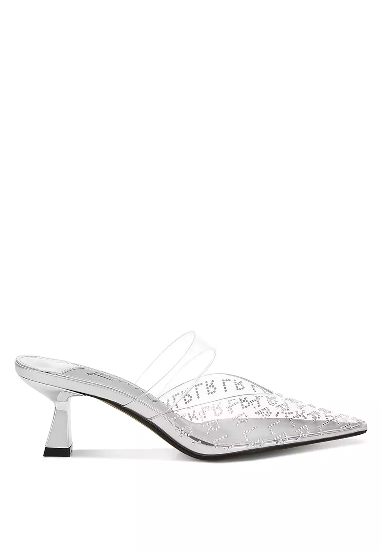 Discount on London Rag  shoes - SKU: Pointed Toe Kitten Heels in Silver