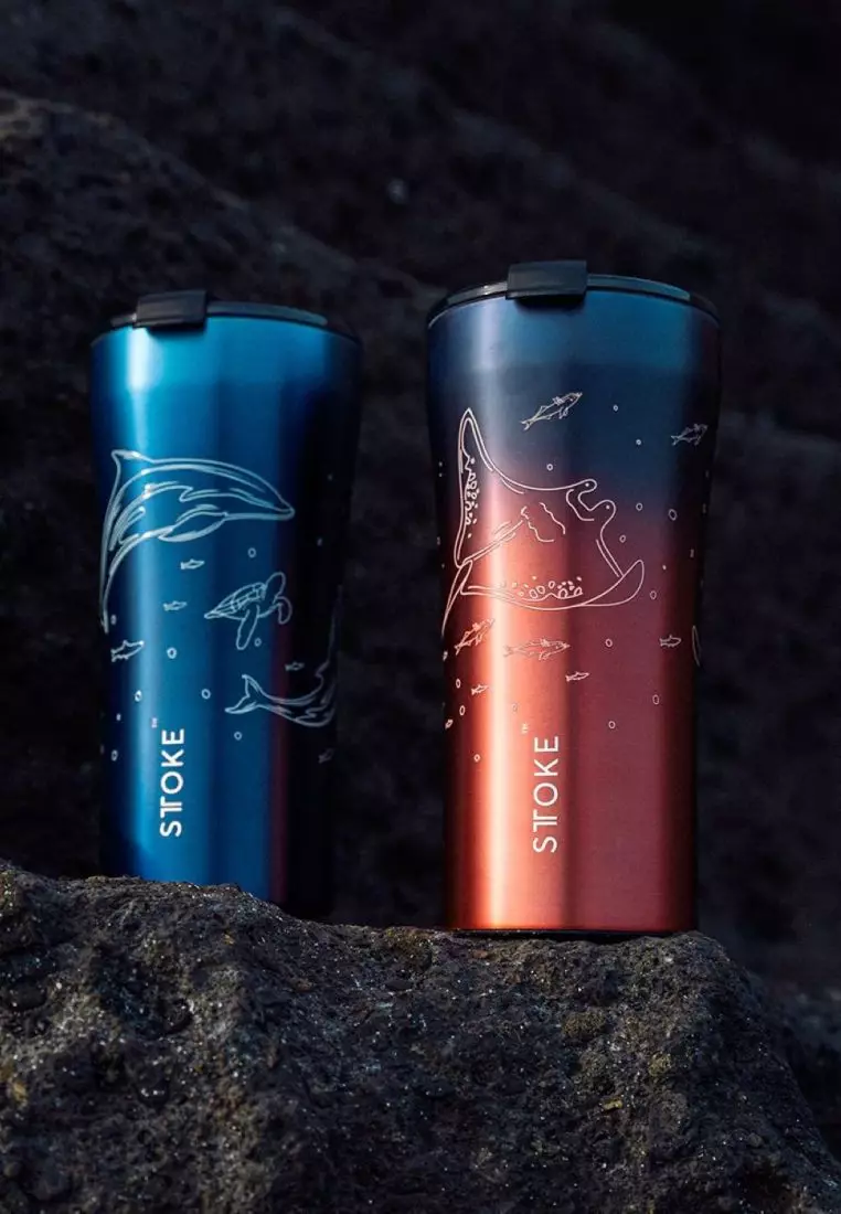 STTOKE Limited Edition Leakproof Ocean Series Insulated Cup 16oz - Dolphin