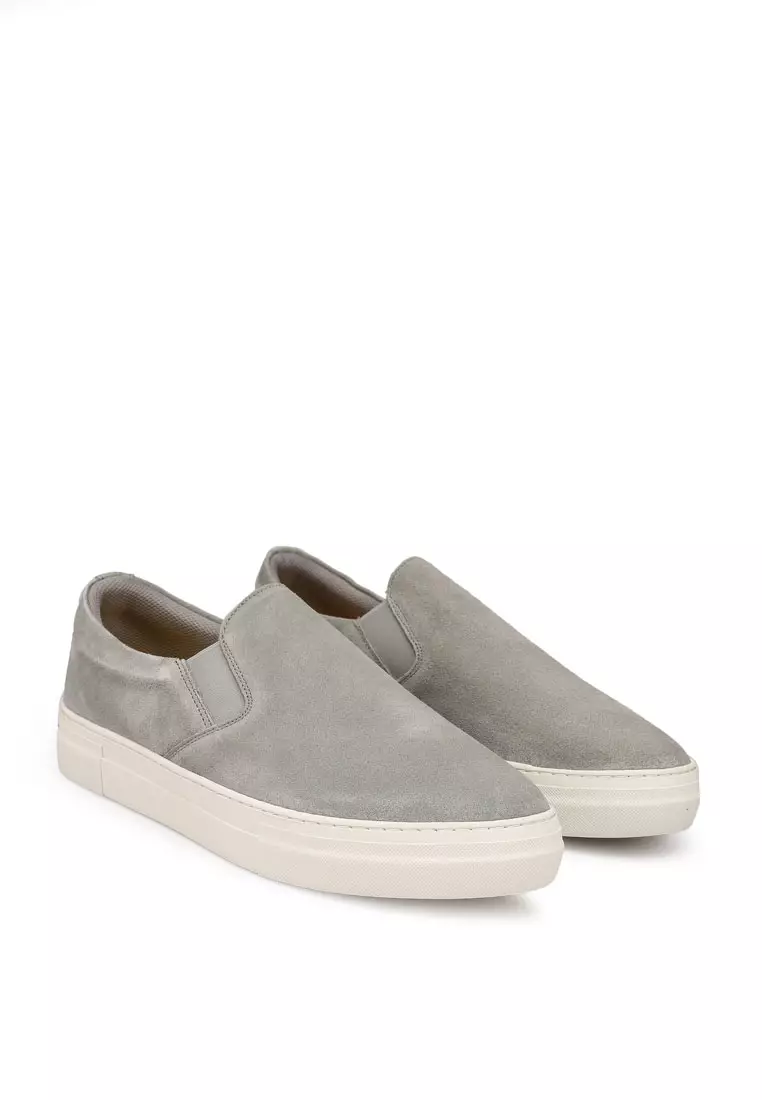 Mens suede sale slip on sneakers