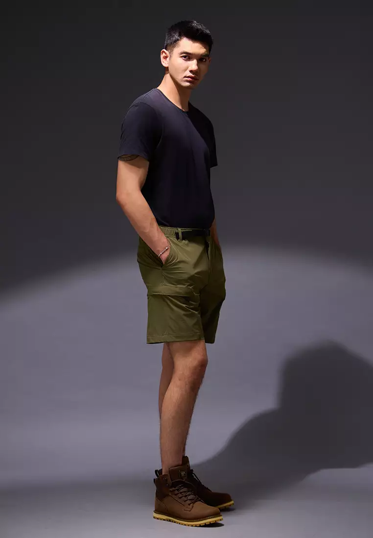 OxconShort Pants Cargo 4 WayStretch Nylon Cotton Army