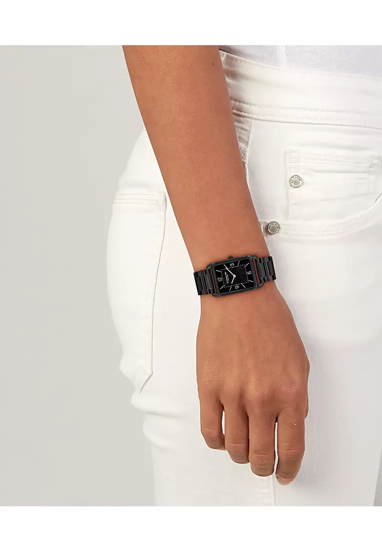 ELLIOT Unisex Watch IONIC PLATED BLACK STEEL Strap - Black Dial 14400049