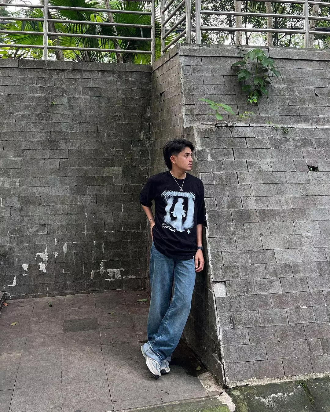 OOTDSUPPLY Oversized Tshirt Depression Black & Dark Army l Kaos Oversize Pria dan Wanita OVZ175