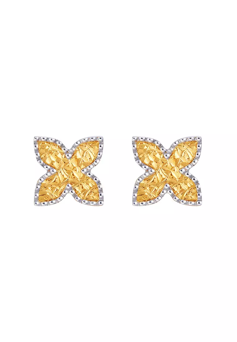 HABIB Oro Italia 916 Aria Yellow and White Gold Earrings GE74090523(YW)-BI