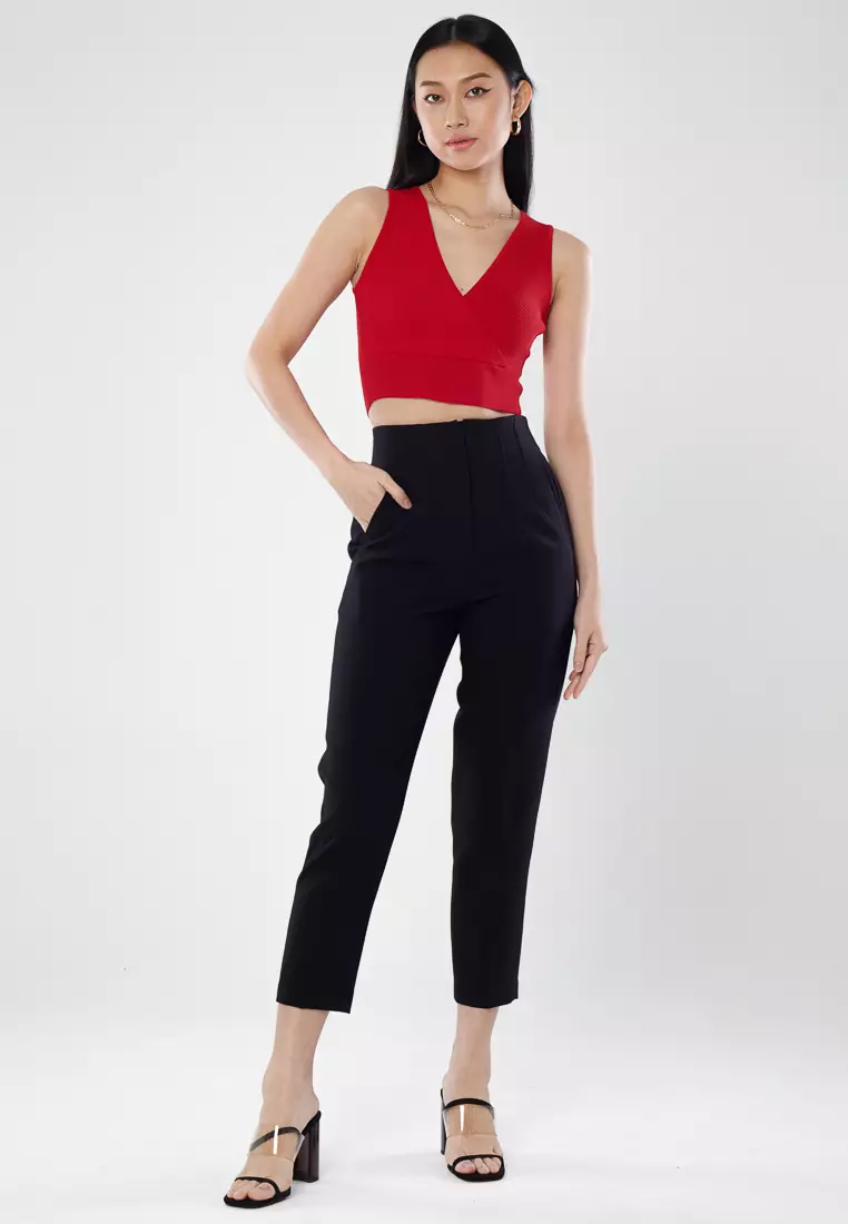 Buy Dressing Paula Sleeveless Overlapping Crop Top Online ZALORA Malaysia