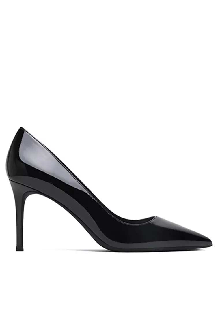 8CM Patent Pointed High Heel Shoes HZL180