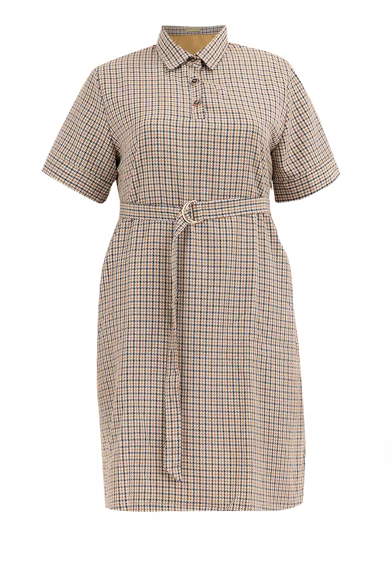 buy-divina-divina-plus-size-shirt-dress-with-belt-2024-online-zalora