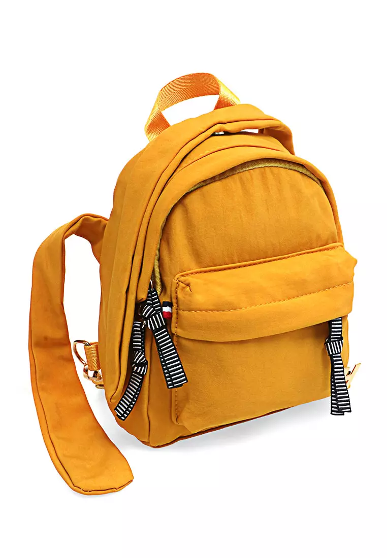 Cellyn Tas Ransel Kecil Wanita Uniqe Design Backpack Material Canvas ORIGINAL - Yellow