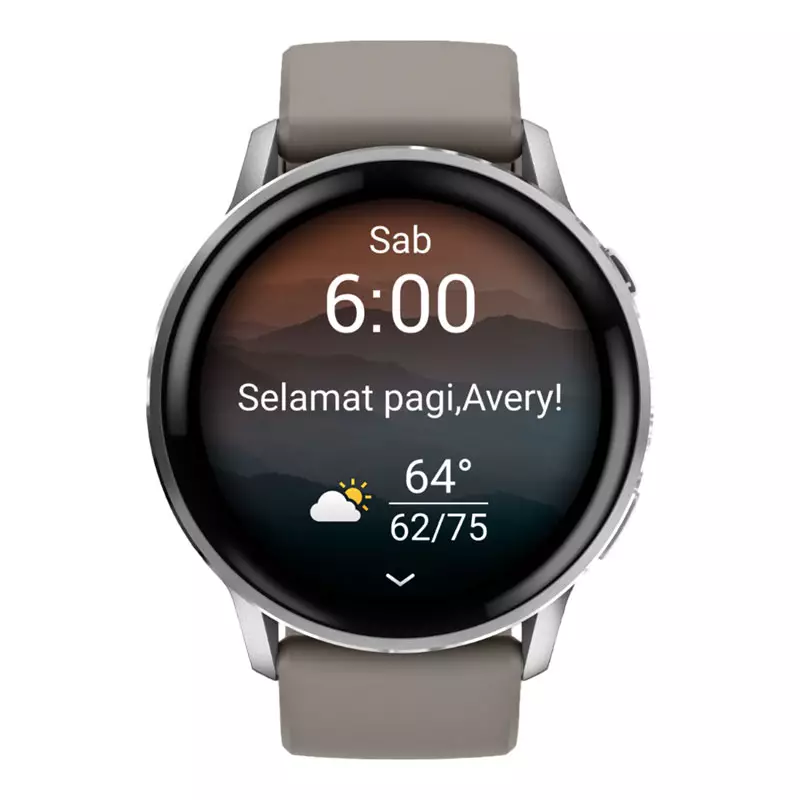 Jam Tangan Pria Garmin Venu 4 010-03014-41 Advanced GPS Smartwatch Digital Dial Silver Gray Silicone Band