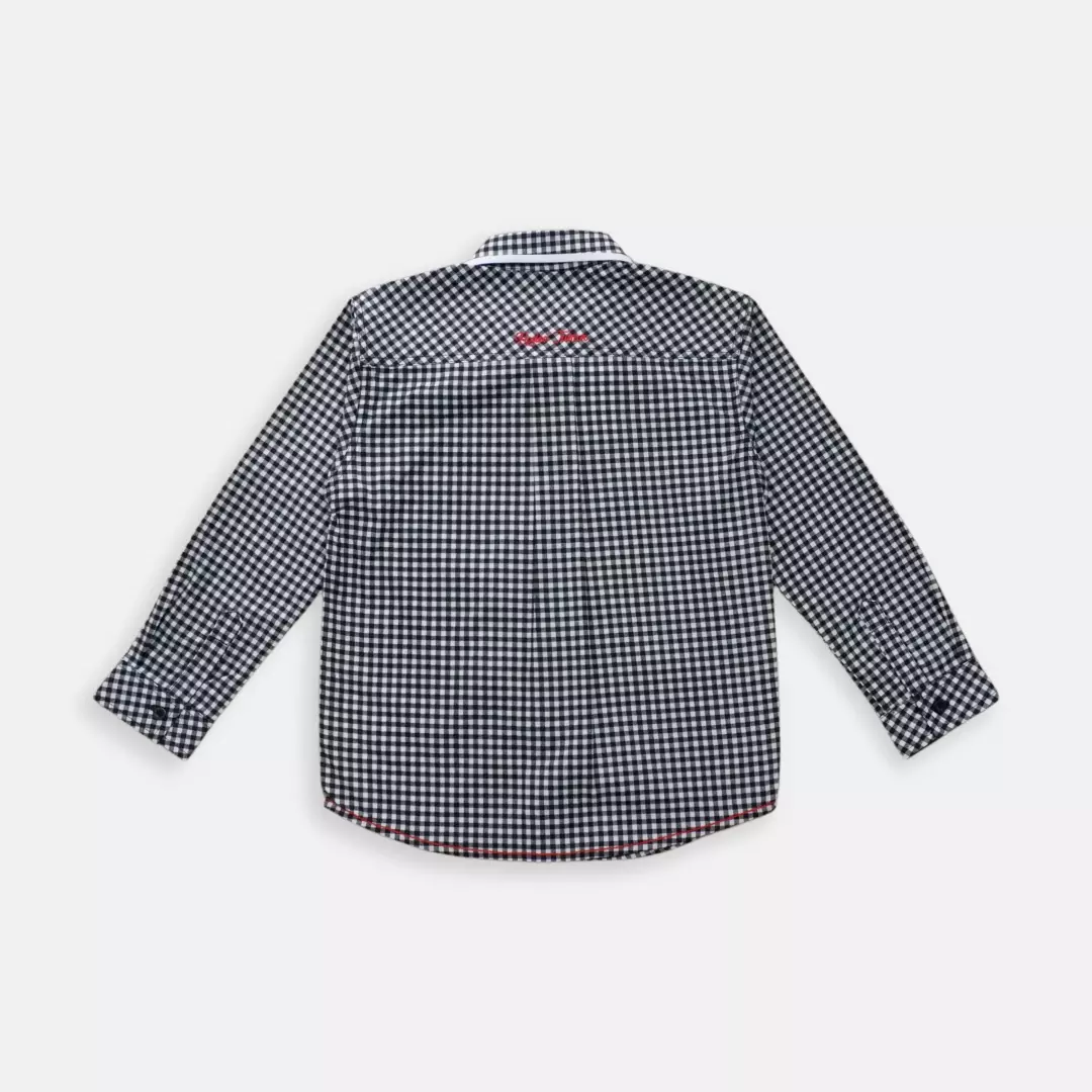 Shirt/ Kemeja Anak Laki/ Rodeo Junior Black and White