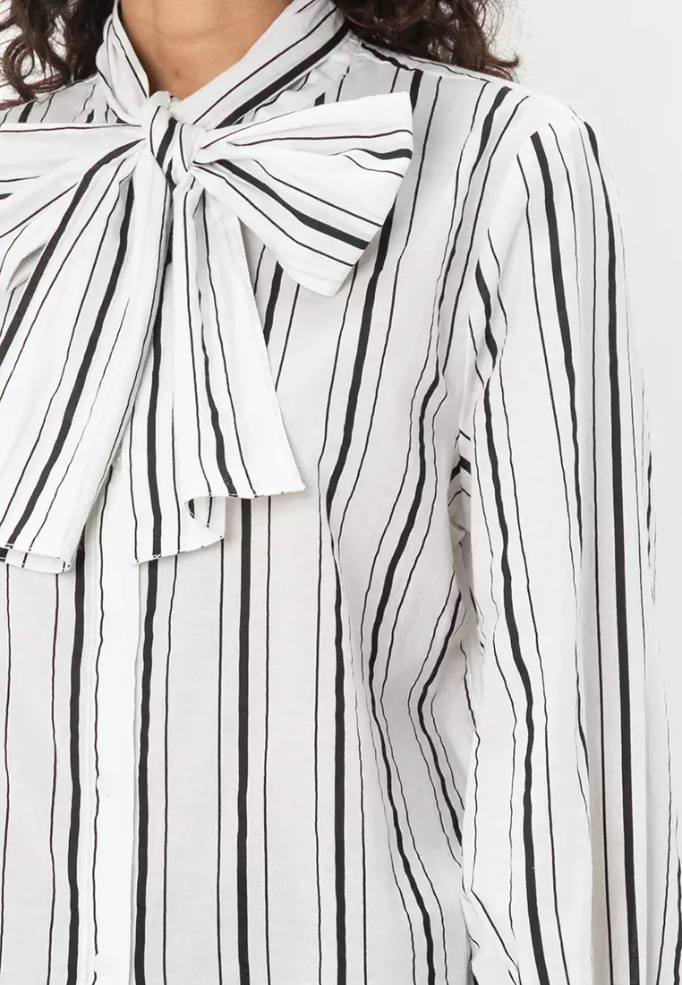 Leana Bow Stripe Shirt