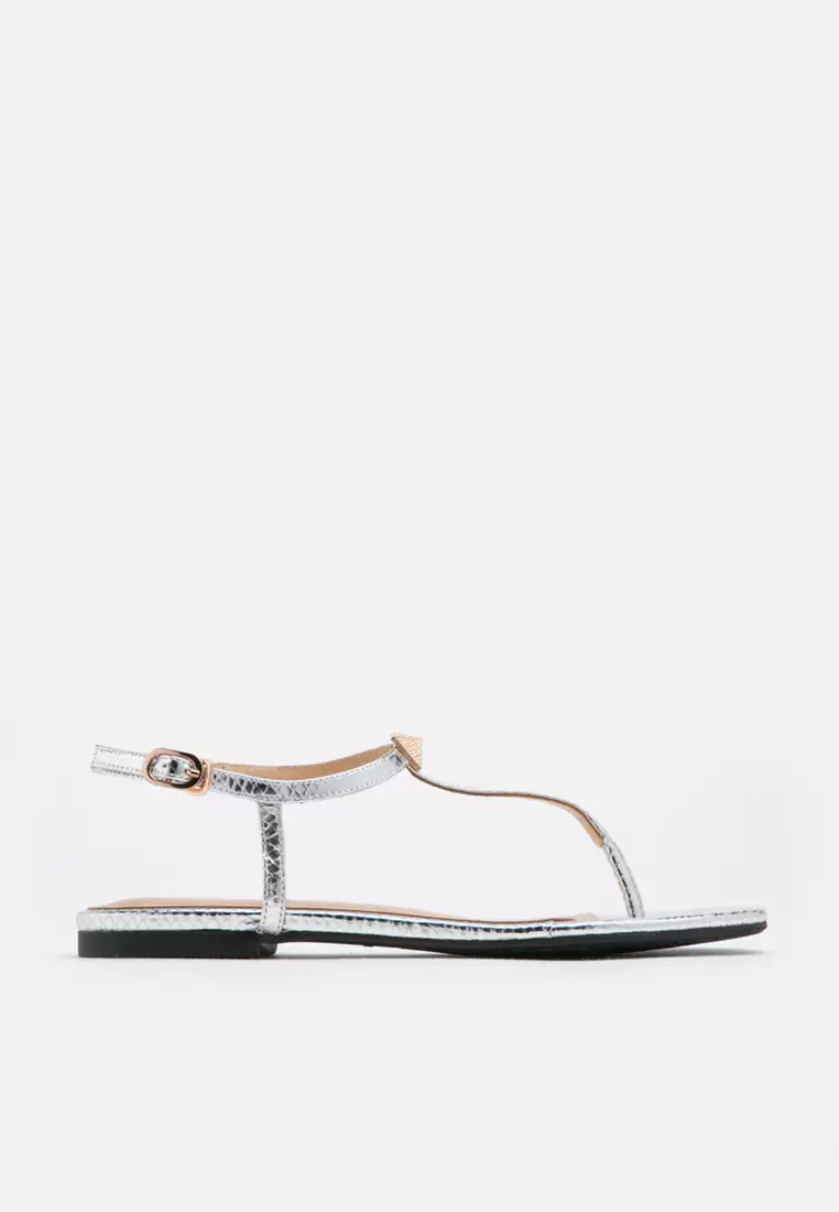 Discount on Pazzion  shoes - SKU: Tessa Tinted Metallic Sandals Silver