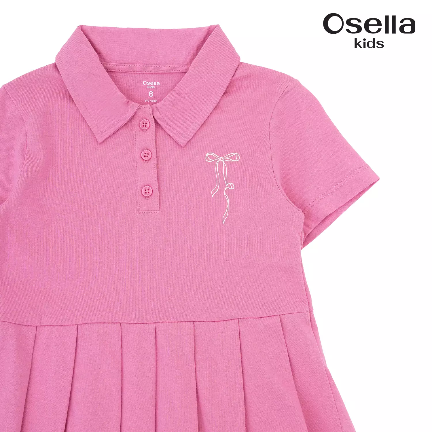 Osella Ribbon Top With Pleats 2336500513 | Atasan Ruffle Lengan Pendek Anak Perempuan