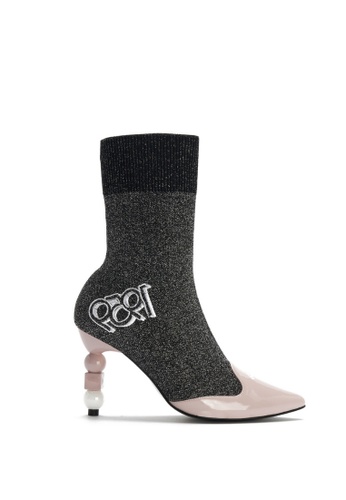 House of Avenues silver Barbie x HOA Ladies Small pointed toe socks and high heels Bootie 5336 Silver (HK, MACAU & TAIWAN ONLY) 29147SHB3F1BE2GS_1