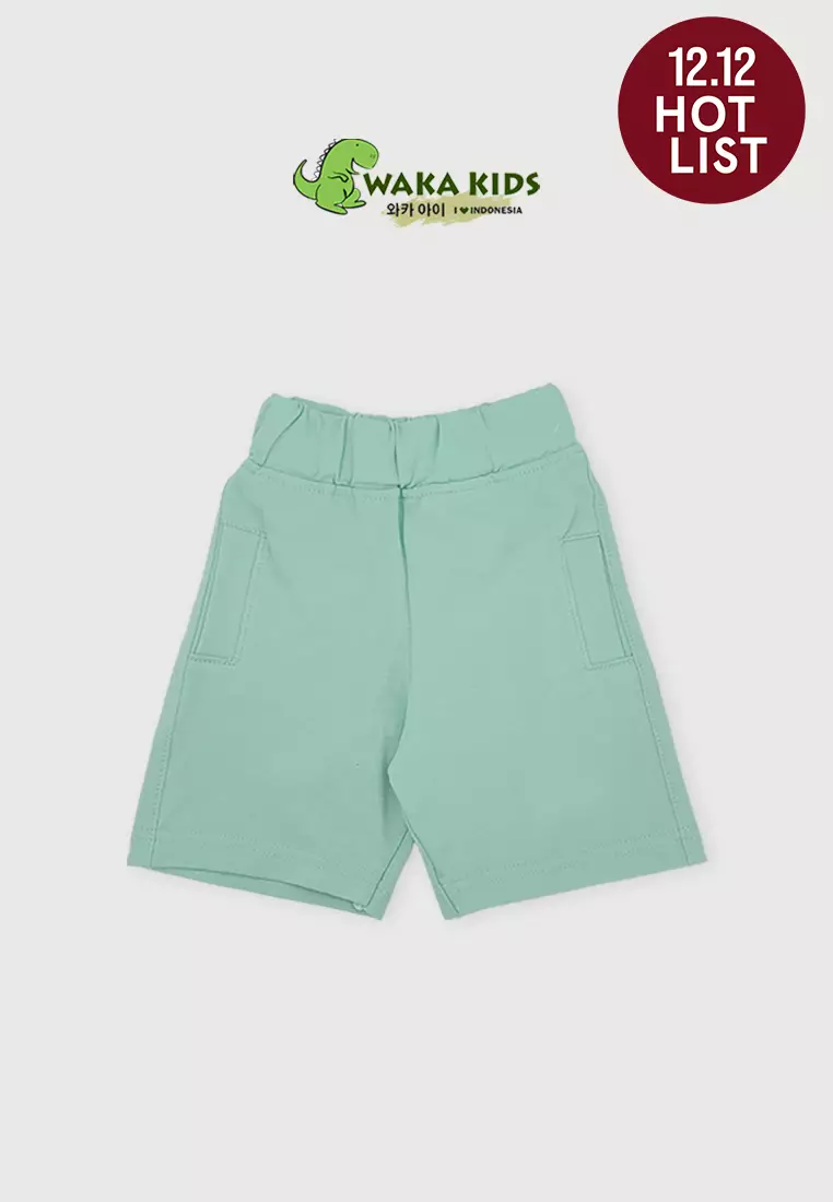 Wakakids Celana Pendek Anak Unisex Polos Basic Short Pants 4370 Vench Blue