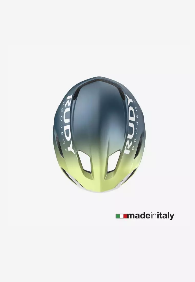 Nytron Helmet – Blue Avio / Apple Green Metal Matte | Road Cycling Helmet