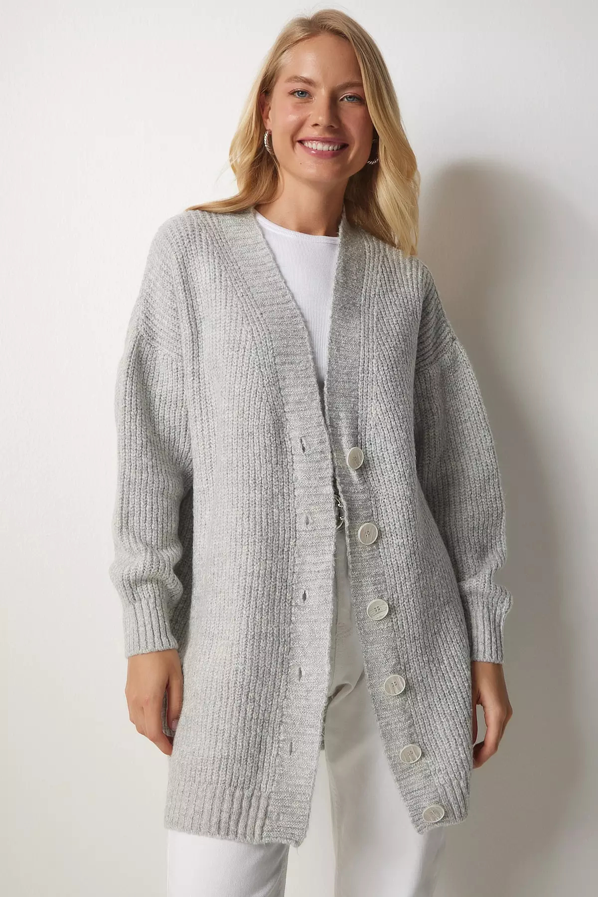 Chunky grey cheap cardigan womens