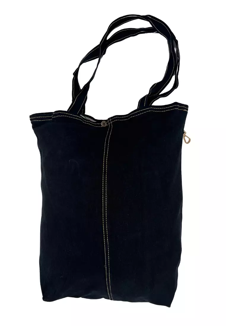 Twin Panel Embroidered Tote Bag