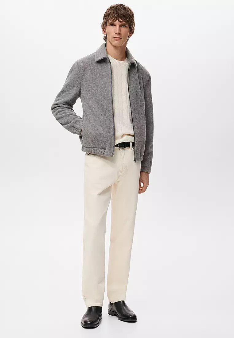 Textured Jacket With Zip