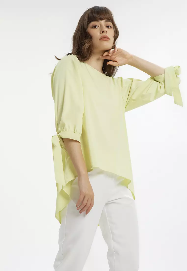 Minimal Derryl Blouse Lime Green