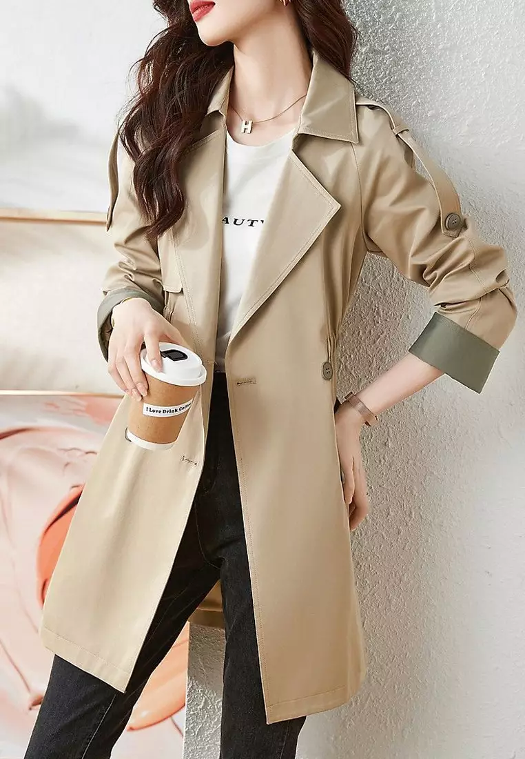 Buy Twenty Eight Shoes Double-breasted Casual Trench Coat