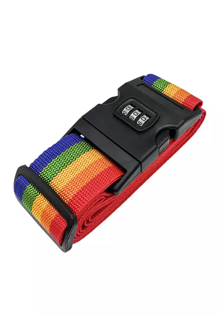 Zilla Travel Cross Luggage Belt – Rainbow